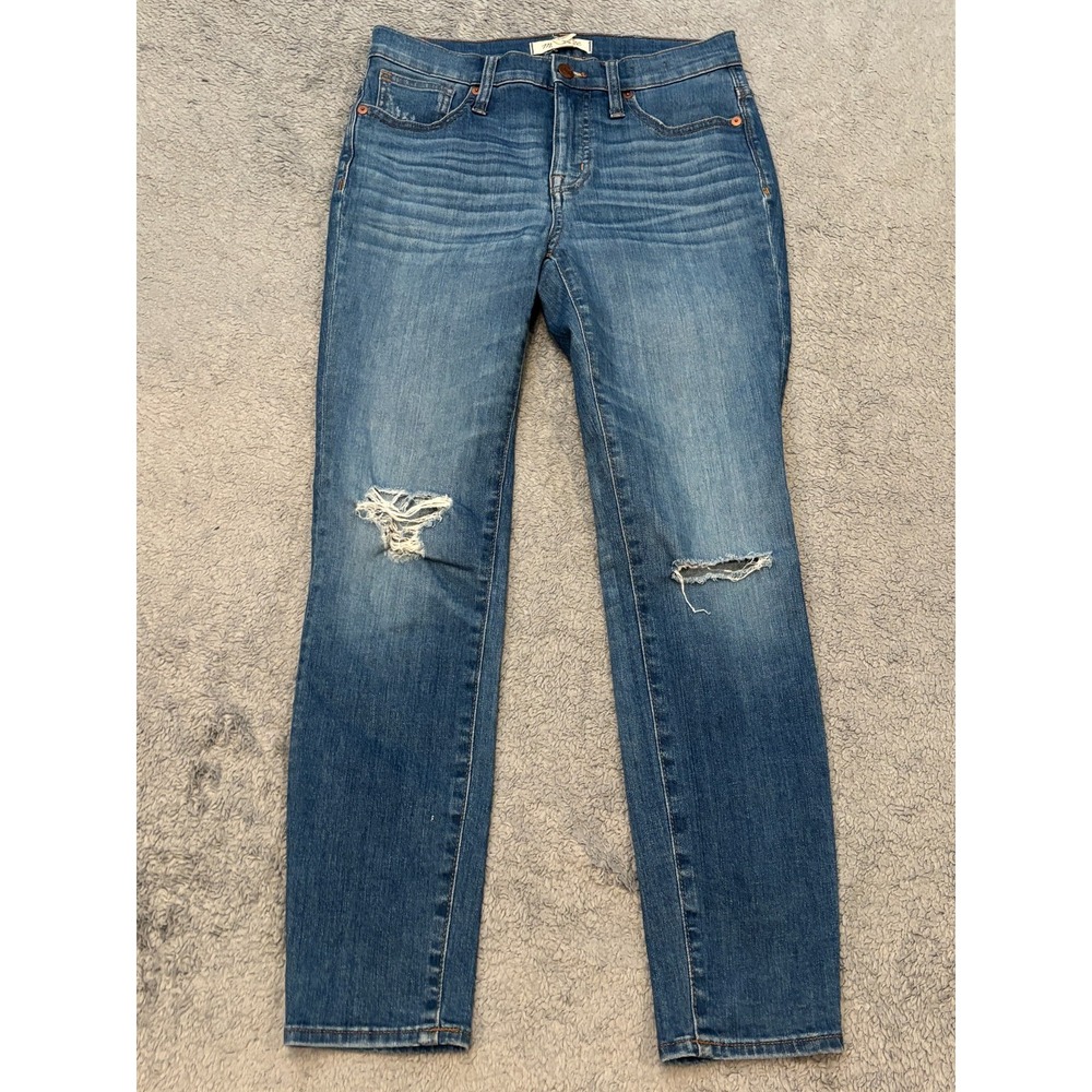 Madewell 9" High Rise Skinny Crop Jeans 26 Medium Wash Blue Denim G1421